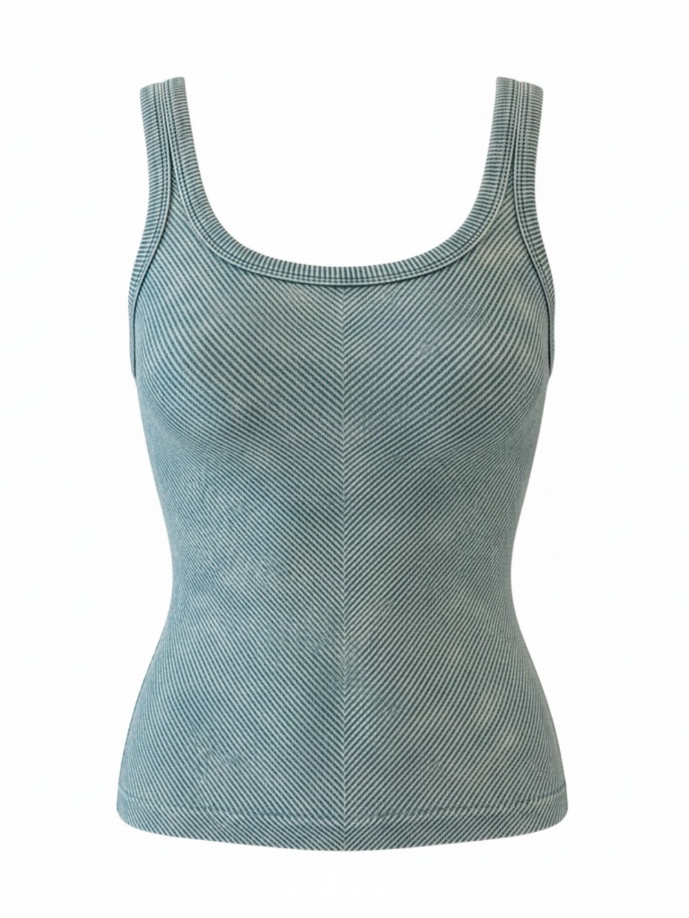 Zenana Outfitters Light Aqua Ribbed Tank Top L/XL NIB